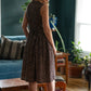 June Dress in Plum Tie Dye Linen
