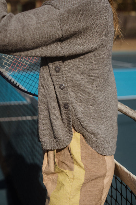 Baby Alpaca Shannon Pullover in Grey