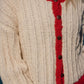 Agnes Mohair Cardigan in Natural White and Red