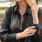 Button-Up Shirt in Black Linen Made to Order