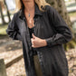 Button-Up Shirt in Black Linen Made to Order