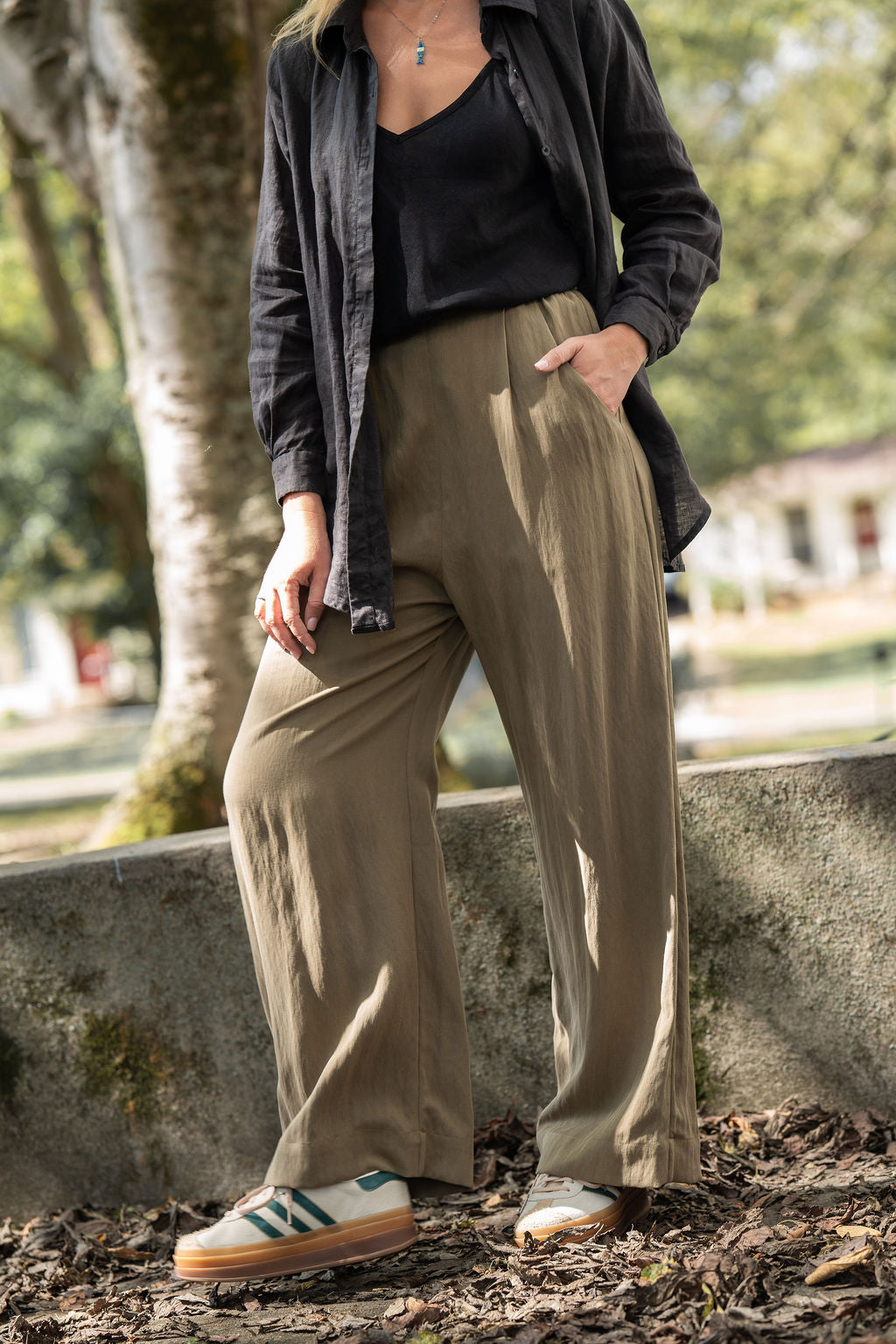 Button-Up Shirt in Black Linen Made to Order