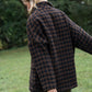 Portuguese Wool Pieper Coat in Black and Brown Check Made to Order