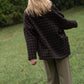 Portuguese Wool Pieper Coat in Black and Brown Check Made to Order