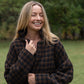 Portuguese Wool Pieper Coat in Black and Brown Check Made to Order