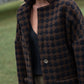 Portuguese Wool Pieper Coat in Black and Brown Check Made to Order