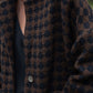 Portuguese Wool Pieper Coat in Black and Brown Check Made to Order