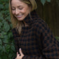 Portuguese Wool Pieper Coat in Black and Brown Check Made to Order