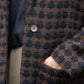 Portuguese Wool Pieper Coat in Black and Brown Check Made to Order