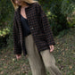 Portuguese Wool Pieper Coat in Black and Brown Check Made to Order