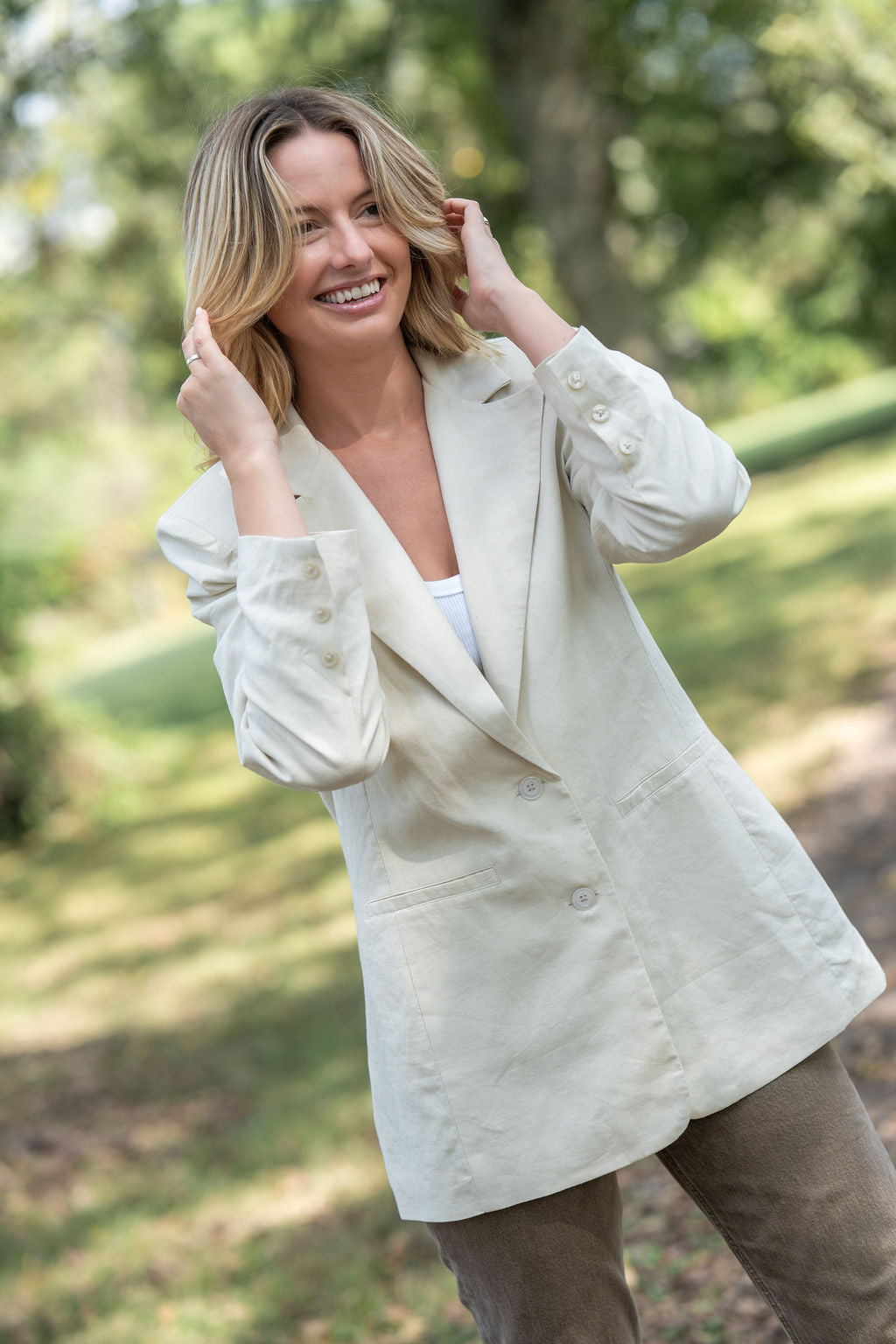 Jessica Linen Blazer Made to Order
