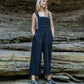 Dilsi Handwoven Cotton Overalls in Black Made to Order