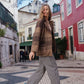 Portuguese Wool Pieper Coat in Brown and Black Plaid Made to Order