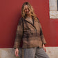 Portuguese Wool Pieper Coat in Brown and Black Plaid Made to Order