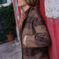 Portuguese Wool Pieper Coat in Brown and Black Plaid Made to Order