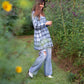 Tilly Dress in Picnic Plaid Linen Made to Order