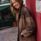 Portuguese Wool Pieper Coat in Brown and Black Plaid Made to Order