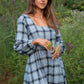Tilly Dress in Picnic Plaid Linen Made to Order
