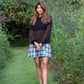 Tilly Dress in Picnic Plaid Linen Made to Order