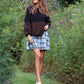 Virginia Mohair and Wool Pullover in Black and Brown Made to Order