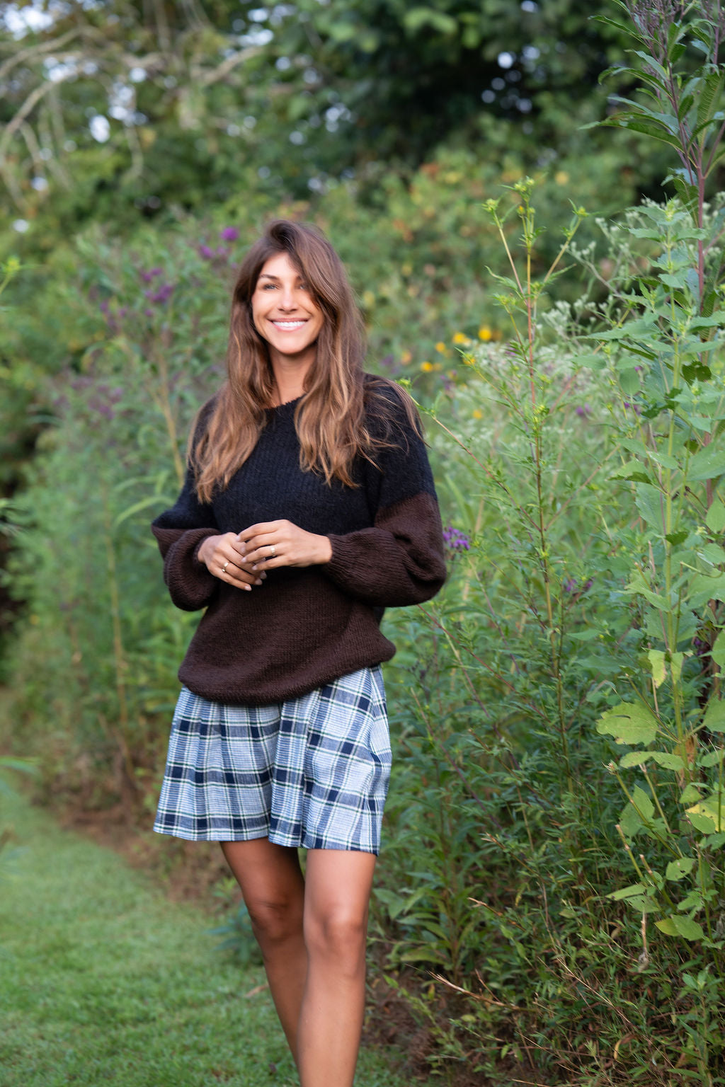 Tilly Dress in Picnic Plaid Linen Made to Order