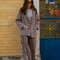 Portuguese Wool Pieper Coat in Heathered Brown and Cream Herringbone Made to Order