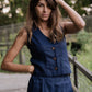 Pants Set in Navy Twill
