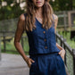 Pants Set in Navy Twill