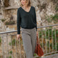 Handwoven Cotton Set in Black and White Gingham