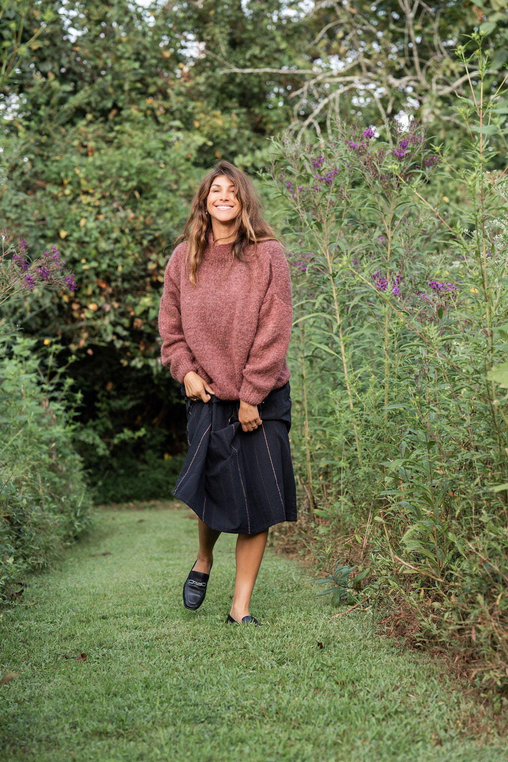 Helen Mohair Turtleneck in Rose Made to Order