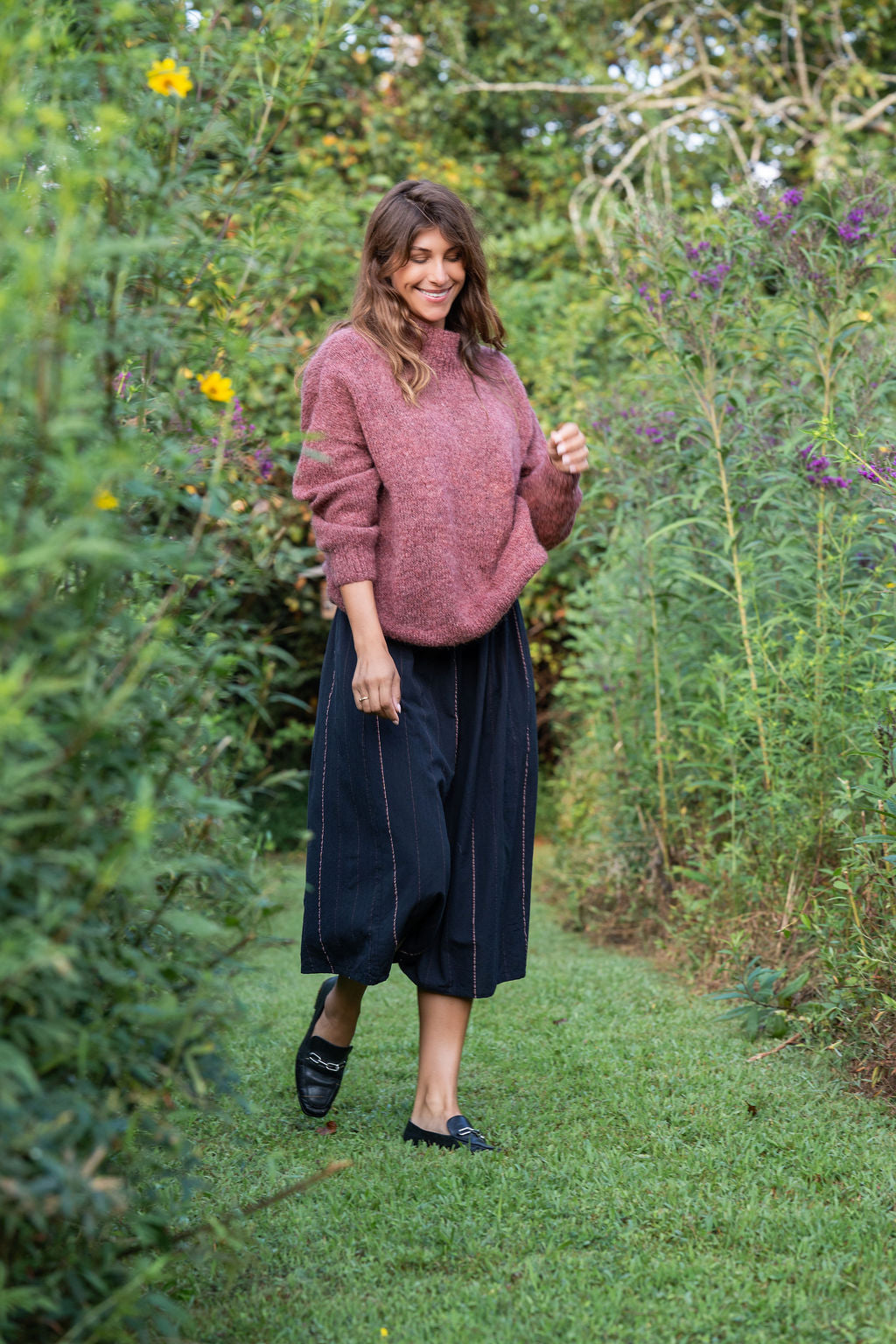 Helen Mohair Turtleneck in Rose Made to Order