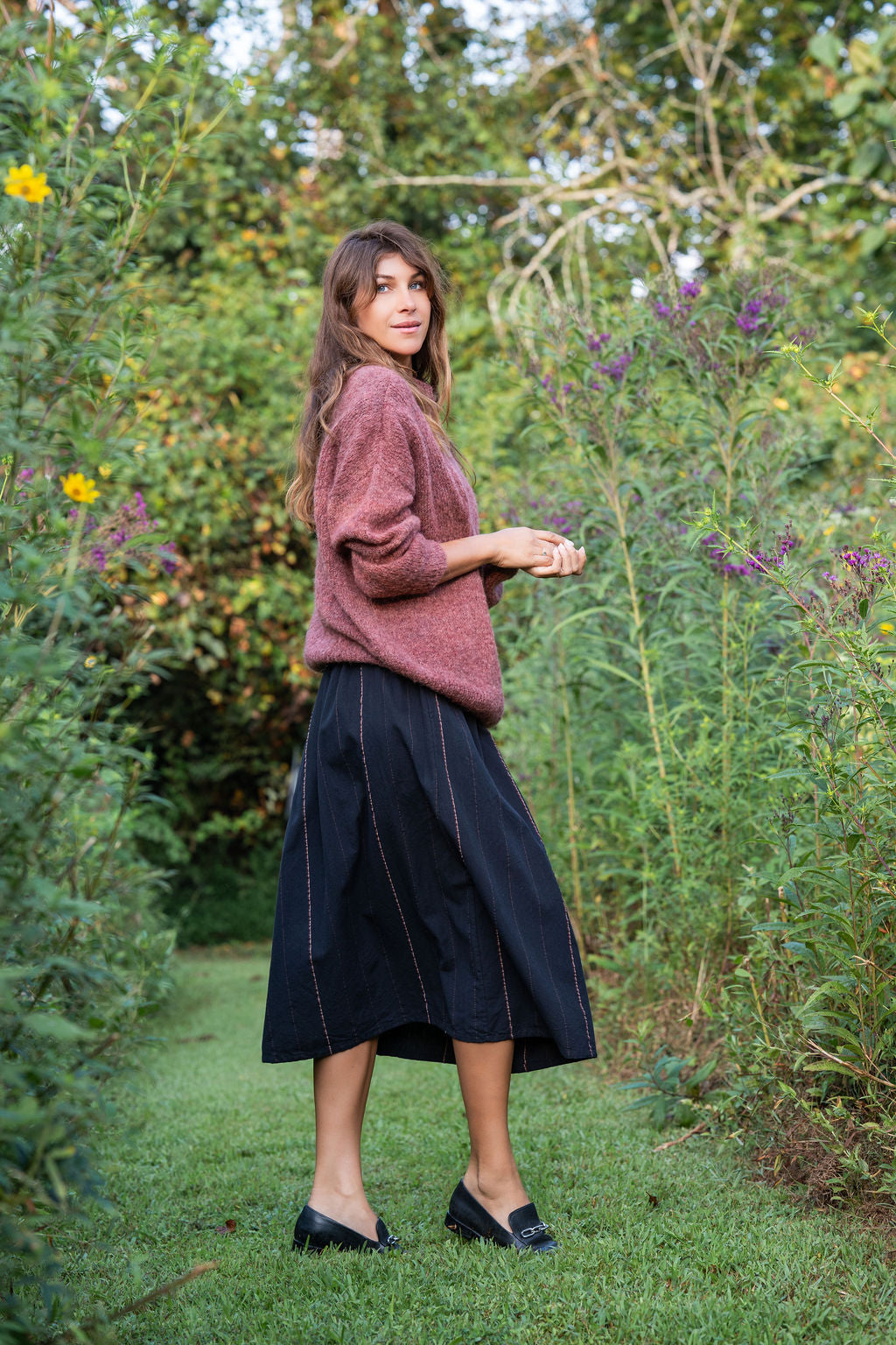 Helen Mohair Turtleneck in Rose Made to Order