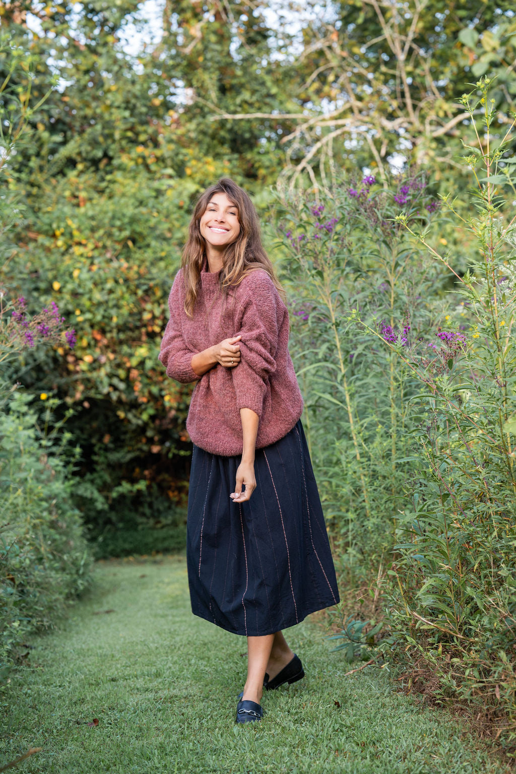 Helen Mohair Turtleneck in Rose Made to Order