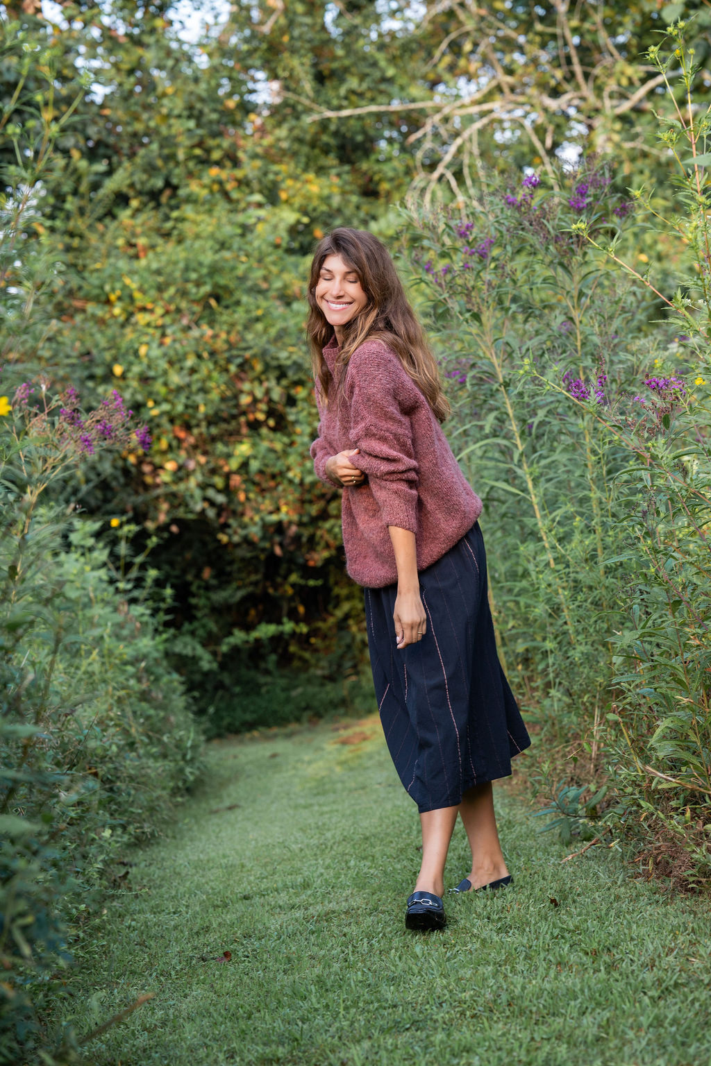 Helen Mohair Turtleneck in Rose Made to Order