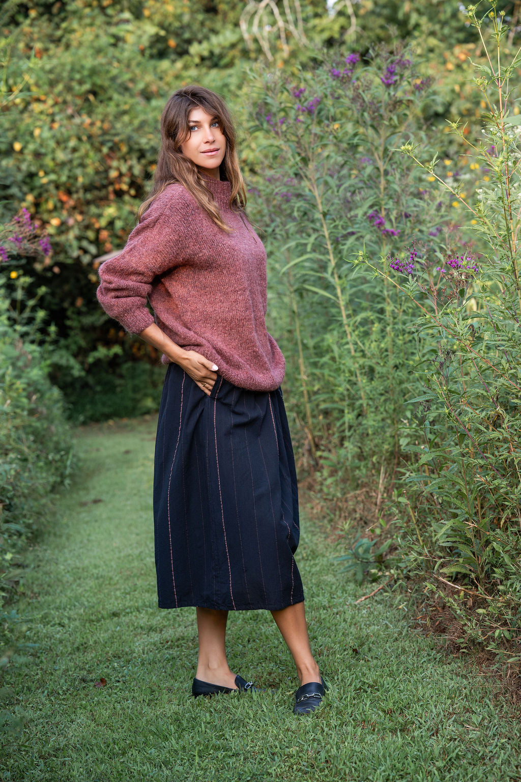 Helen Mohair Turtleneck in Rose Made to Order