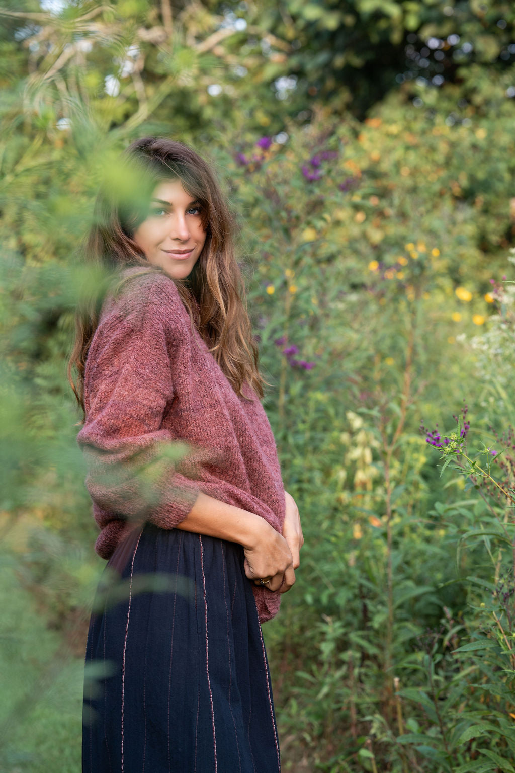 Helen Mohair Turtleneck in Rose Made to Order