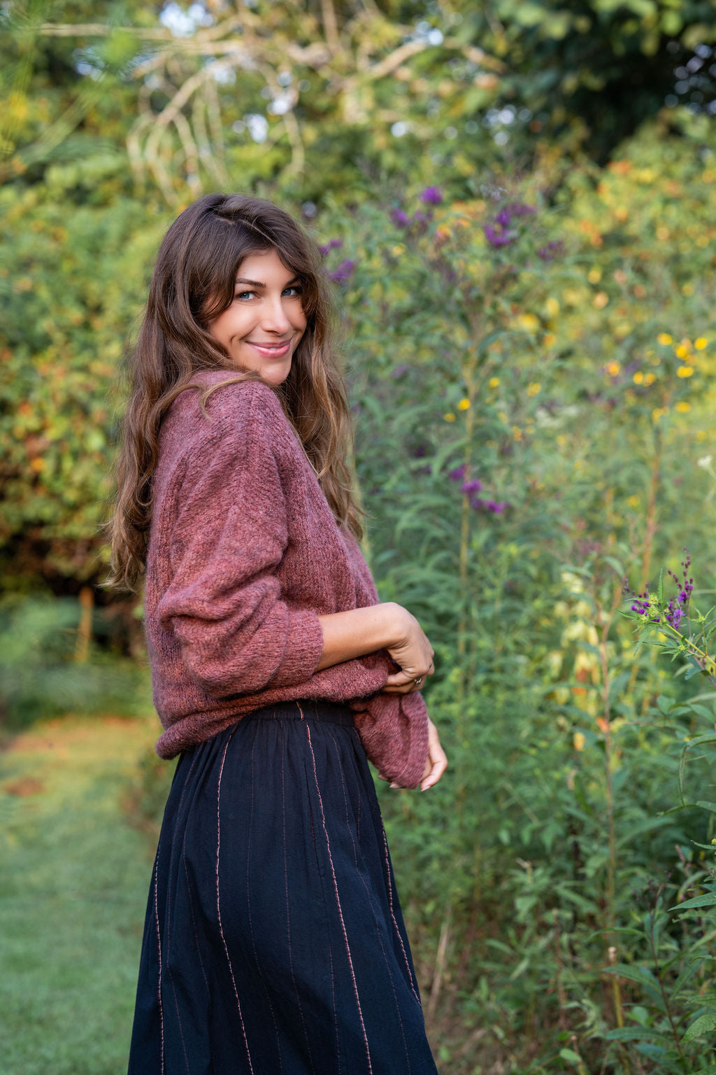 Helen Mohair Turtleneck in Rose Made to Order