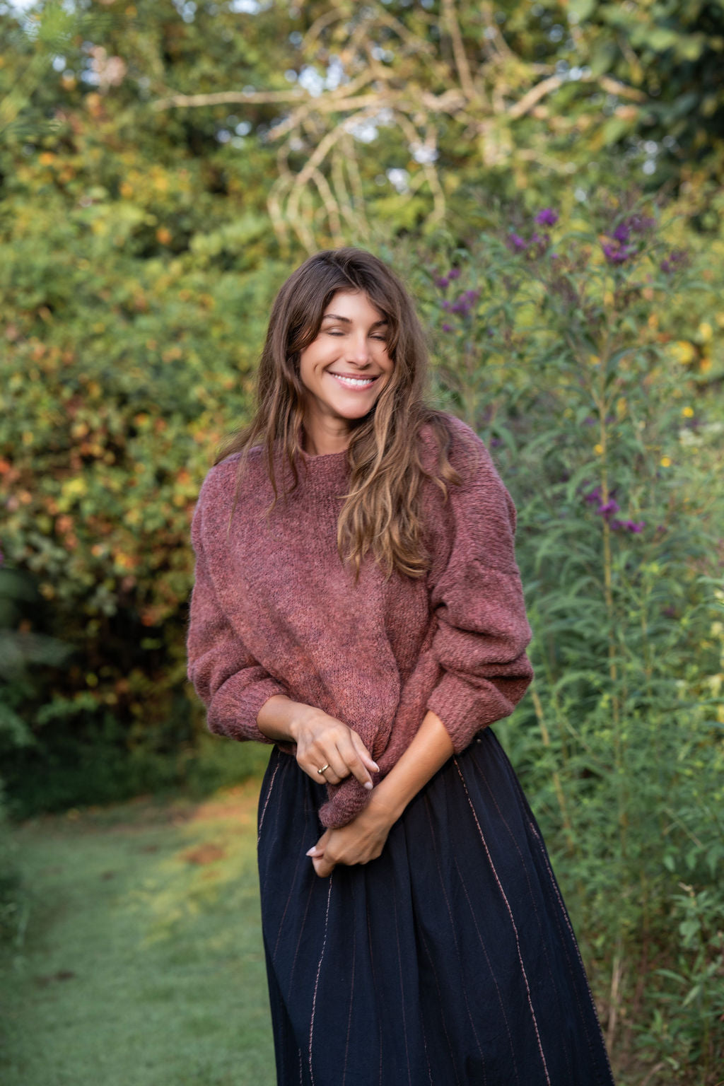 Helen Mohair Turtleneck in Rose Made to Order