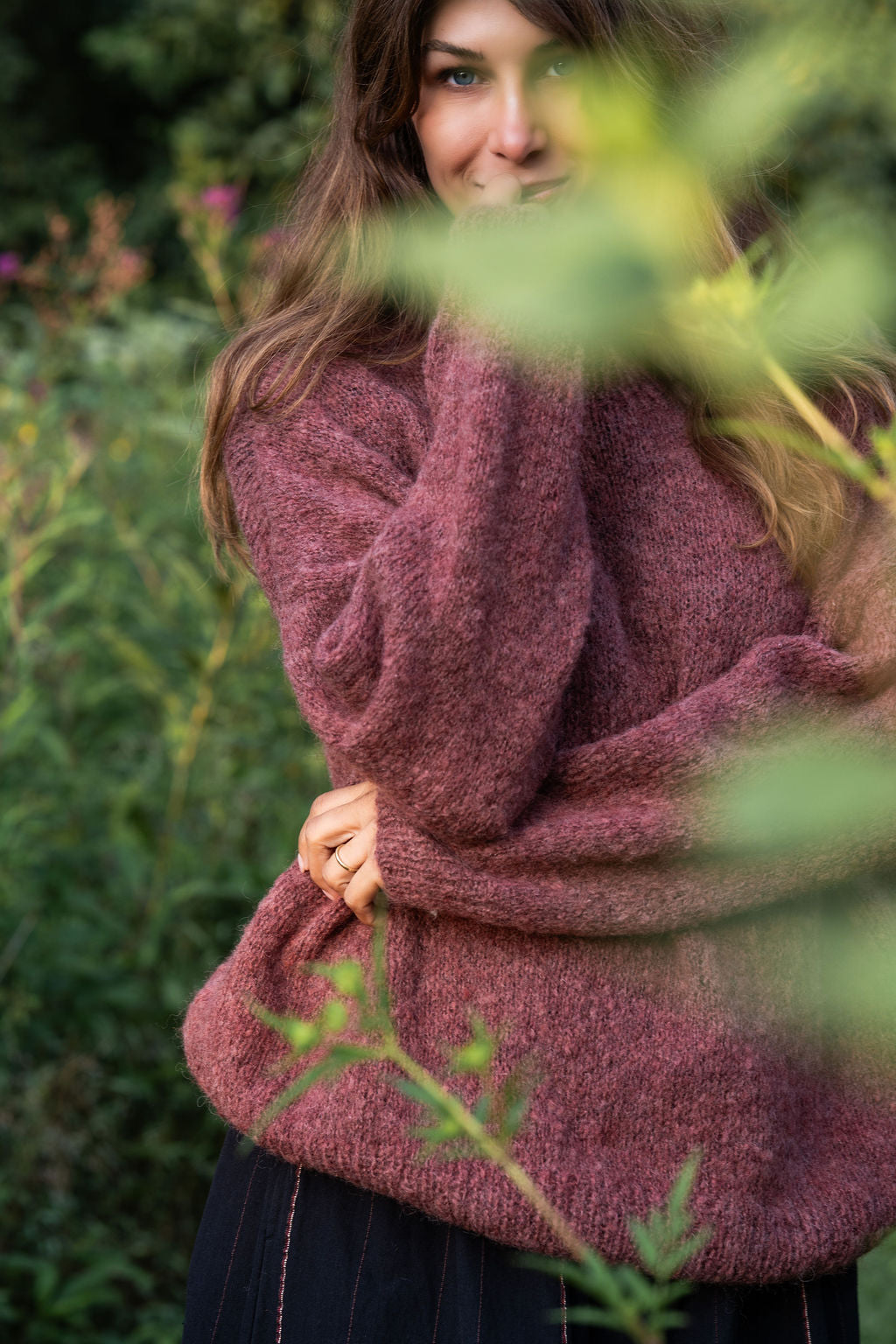Helen Mohair Turtleneck in Rose Made to Order