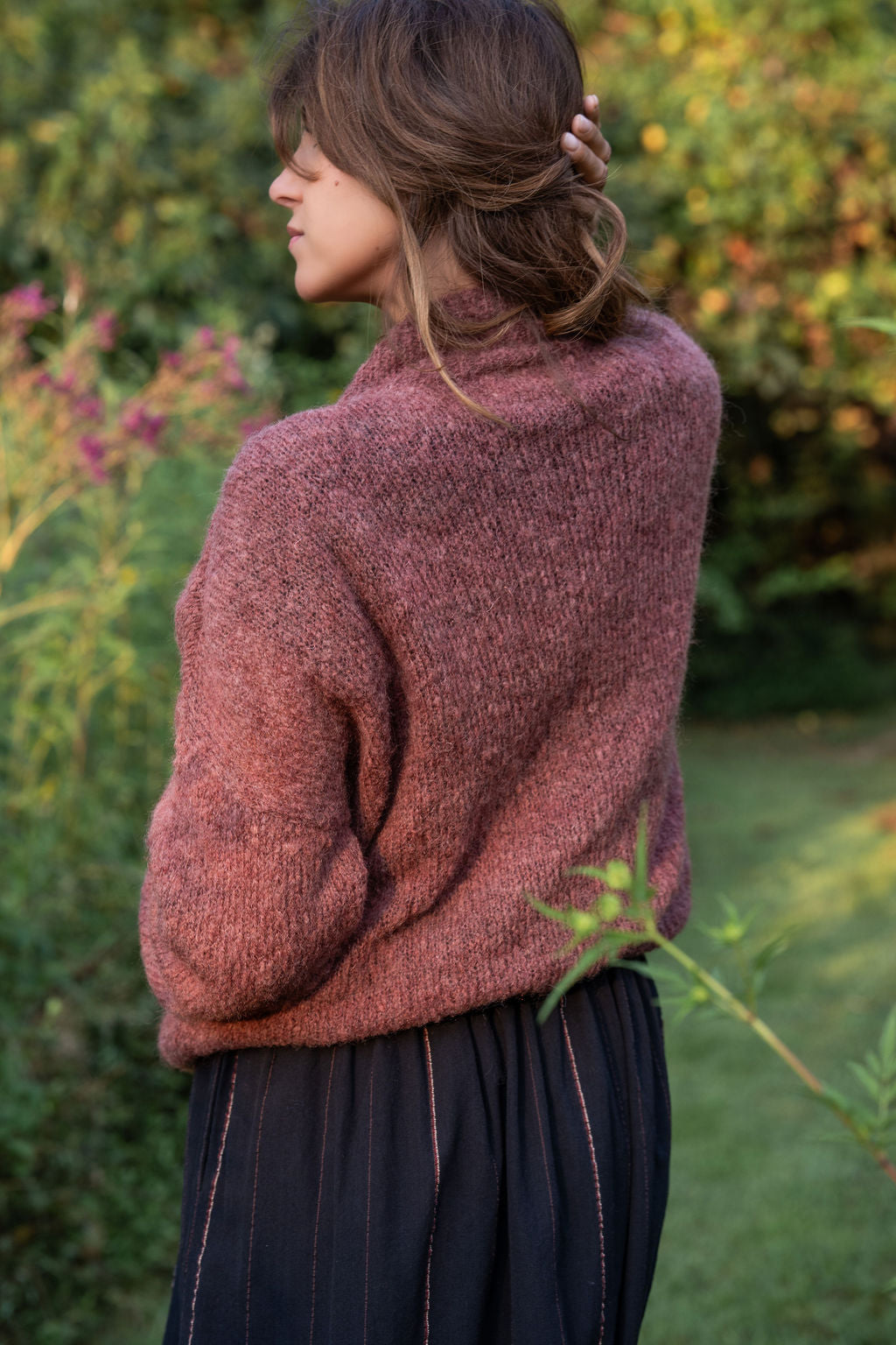 Helen Mohair Turtleneck in Rose Made to Order