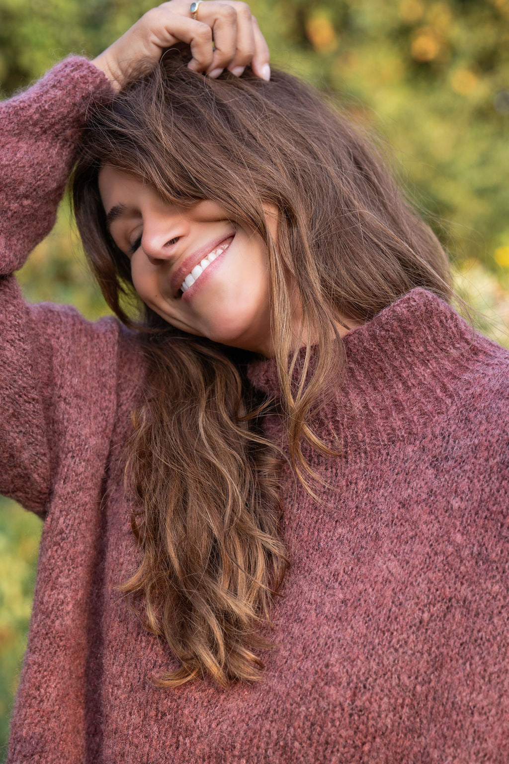 Helen Mohair Turtleneck in Rose Made to Order