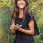 Handwoven Cotton Skirt Set Black Made to Order