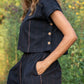 Handwoven Cotton Skirt Set Black Made to Order
