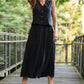 Vest Shirt in Black Linen