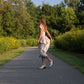 June Dress in Red and White Striped Linen