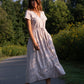 June Dress in Red and White Striped Linen