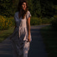 June Dress in Red and White Striped Linen