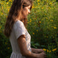 June Dress in Red and White Striped Linen