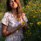 June Dress in Red and White Striped Linen
