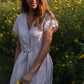 June Dress in Red and White Striped Linen